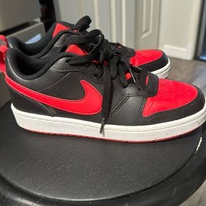 Nike red and black shoes